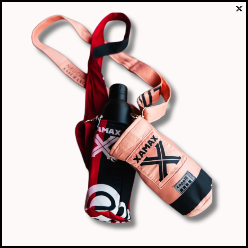 Porte-gourde Upcycling Rouge & Noir - Olocal Stuff